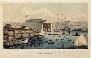海报广告Continental Works，Greenpoint Brooklyn，由Endicott＆Co。出版。 作者 美国学校