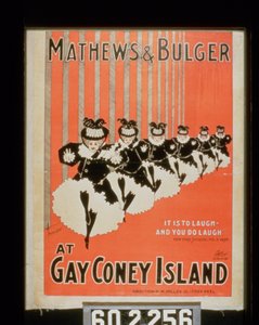 在同性恋科尼岛的Mathews＆Bulger的海报