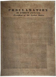 1832年12月10日，美国总统安德鲁·杰克逊（1767-1845）宣布 作者 American School
