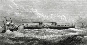 拟议的多佛和加来之间的轮渡蒸汽船，插图来自Appletons Journal，1872年5月4日 作者 美国学校