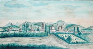 墨西哥普韦布洛（纸上水彩画） 作者 美国学校