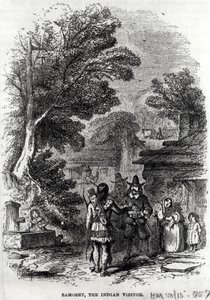 Samoset，印度游客，来自&39;Harper&39;s Monthly&39;，1857年 作者 美国学校
