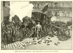 公社的场景，Rue de Rennes的路障 作者 美国学校