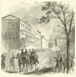 谢尔曼军队于1865年2月进入南卡罗来纳州哥伦比亚市 作者 美国学校