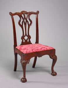 边椅，约1770年 作者 美国学校