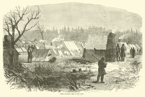 奴隶们的宿舍，詹姆斯军，1865年3月 作者 美国学校