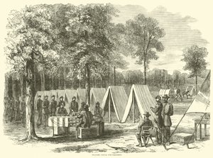 投票于总统的士兵，1864年9月 作者 美国学校
