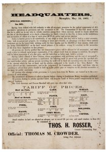 特别订单号1862年5月23日，出版食品价格以防止投机 作者 美国学校