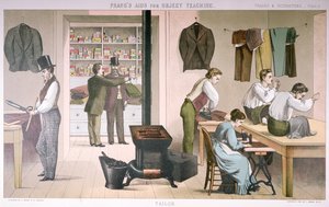 裁缝，1874年Prangs Aids for Object Teaching的板块 作者 美国学校