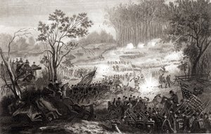 匹兹堡登陆战役，由HB Hall雕刻，1862年 作者 美国学校