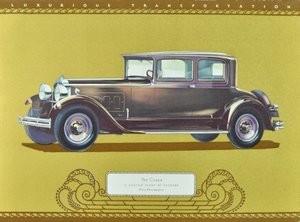 轿跑车，帕卡德（Packard）设计的定制八缸跑车，1930 年出版（彩色石版印刷）。 作者 美国学校
