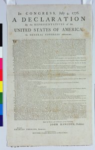 独立宣言，由Hugh Gaine，1776年印刷（纸上印刷的墨水） 作者 美国学校
