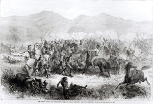 1866年12月21日在Dakotah领土菲利普科尔尼堡附近的印第安战役和大屠杀 作者 美国学校