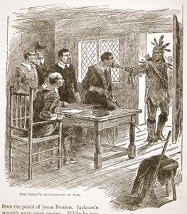 印第安人的战争宣言，来自一家书店。 1896年 作者 美国学校