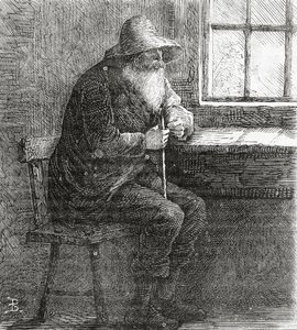 1872年3月23日，来自Appletons Journal的The Patriarch，一个专题报道插图，一个流浪者社区 作者 美国学校