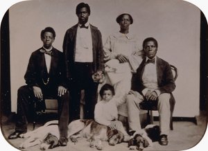 婚礼现场，约1860年（半版锡制，手工上色，皮套） 作者 美国学校