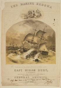 1857年9月，SS Central America号汽船在卡罗莱纳州附近遭遇飓风后，双桅船Marine号从救生艇上救出乘客，该船被卷入飓风。超过550人被淹死，30,000磅（14,000公斤）的加州黄金丢失。 作者 美国学校