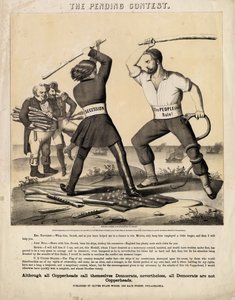 正在进行的竞赛由Oliver Evans Woods出版：Herline＆Hensel Lith。，费城，1863年