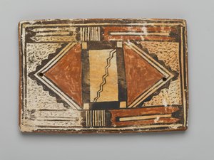 瓷砖，由霍皮人在亚利桑那州的梅萨制造（粘土和滑动） 作者 美国学校