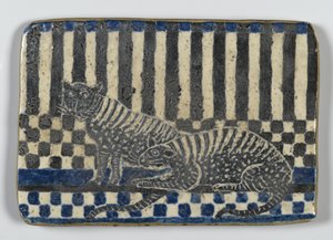 野猫（釉面陶器）瓷砖（反向参见342198） 作者 美国学校