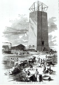 华盛顿纪念碑的视图现在出现，来自&39;格里森的画报绘画室伴侣&39;，由弗兰克莱斯利雕刻，1854年（雕刻）（捆绑照片） 作者 美国学校