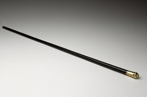 手杖c。 1862年（黄金，不明木材和嵌入式罗盘） 作者 美国学校