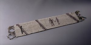 Wampum腰带，由宾夕法尼亚州Lenni Lenape印第安人制作 作者 美国学校