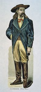 “野比尔”希科克（1837-76 年）（彩色木刻） 作者 美国学校
