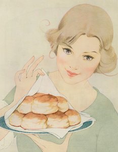 端着热饼干的女人 作者 美国学校
