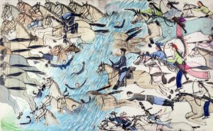 小比格恩战役，美国蒙大拿州，1876年6月25-26日 c1900