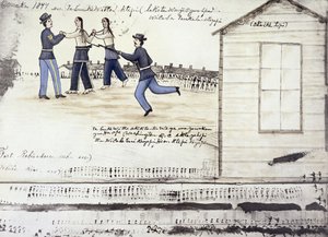 1877年，内布拉斯加州罗宾逊堡（纸上墨水）中疯马的死亡（c.1842-77）