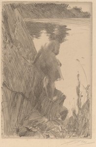 Bather III Baigneuse de Dos, 1896年。 作者 伦纳德·佐恩与众不同