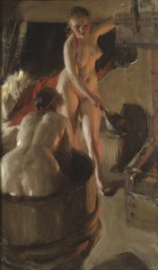 来自达拉纳的女孩有一个巴斯，1908年 作者 伦纳德·佐恩与众不同
