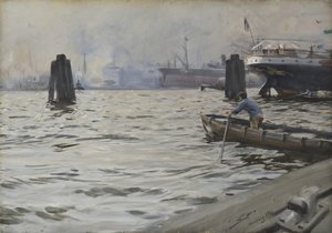 汉堡港，1891年（纸上写着） 作者 伦纳德·佐恩与众不同