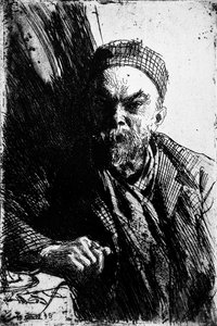 诗人保罗·韦尔兰的肖像1844-1896，1895年 作者 伦纳德·佐恩与众不同