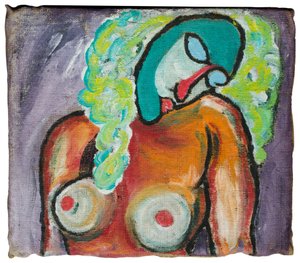 对莫迪里阿尼的愤怒 - 熟睡的女人 作者 