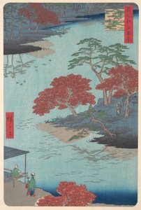 1857年蛇年8月，植芝的秋叶神社内，1857年蛇年8月。 作者 Ando Hiroshige