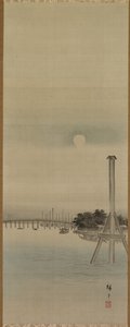 um田川的夜景，1800年代。 作者 安藤广重