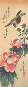 Sparrow and Hibiscus, ca. 1834., ca. 1834. 作者 安藤广重