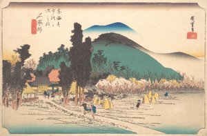 1834年，位于石家庄的石家庄寺，1834年。 作者 安藤广重