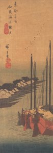 月岛的小鸟》。 作者 安藤广重