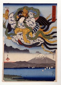 富士山上的太阳女神天照大神