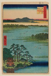 弁天神社、猪鹿池 作者 安藤或歌川广重