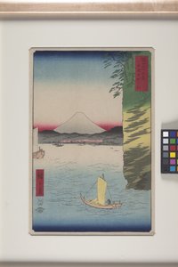 武藏省本牧的樱花（武藏本牧之花）（彩色木刻版画） 作者 安藤或歌川广重