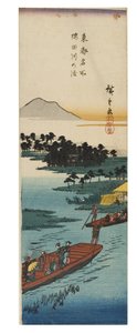 隅田川的渡口》，出自《东都名胜》系列，约1837-1838年（纸上木刻版画） 作者 安藤或歌川广重