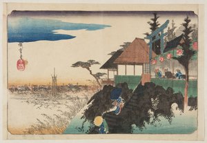 Kanda My?jin Shrine (Kanda My?jin Higashizaka) 东坡（彩色木版画） 作者 安藤或歌川广重