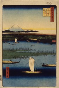 三俣的告别通道（彩色木刻版画） 作者 安藤或歌川广重