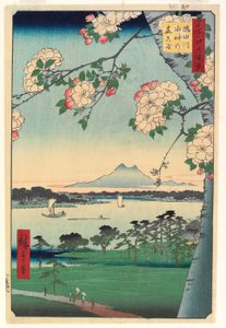 856田川上的水神社和正树森林，1856年，第8个月