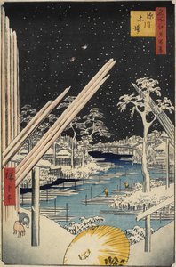 深川伐木场，1856年 作者 安藤或歌川广重