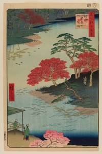 池路秋叶神社内 作者 Ando or Utagawa Hiroshige
